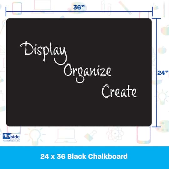 Flipside Products 24" x 36" Black Chalk Board, 2ct.